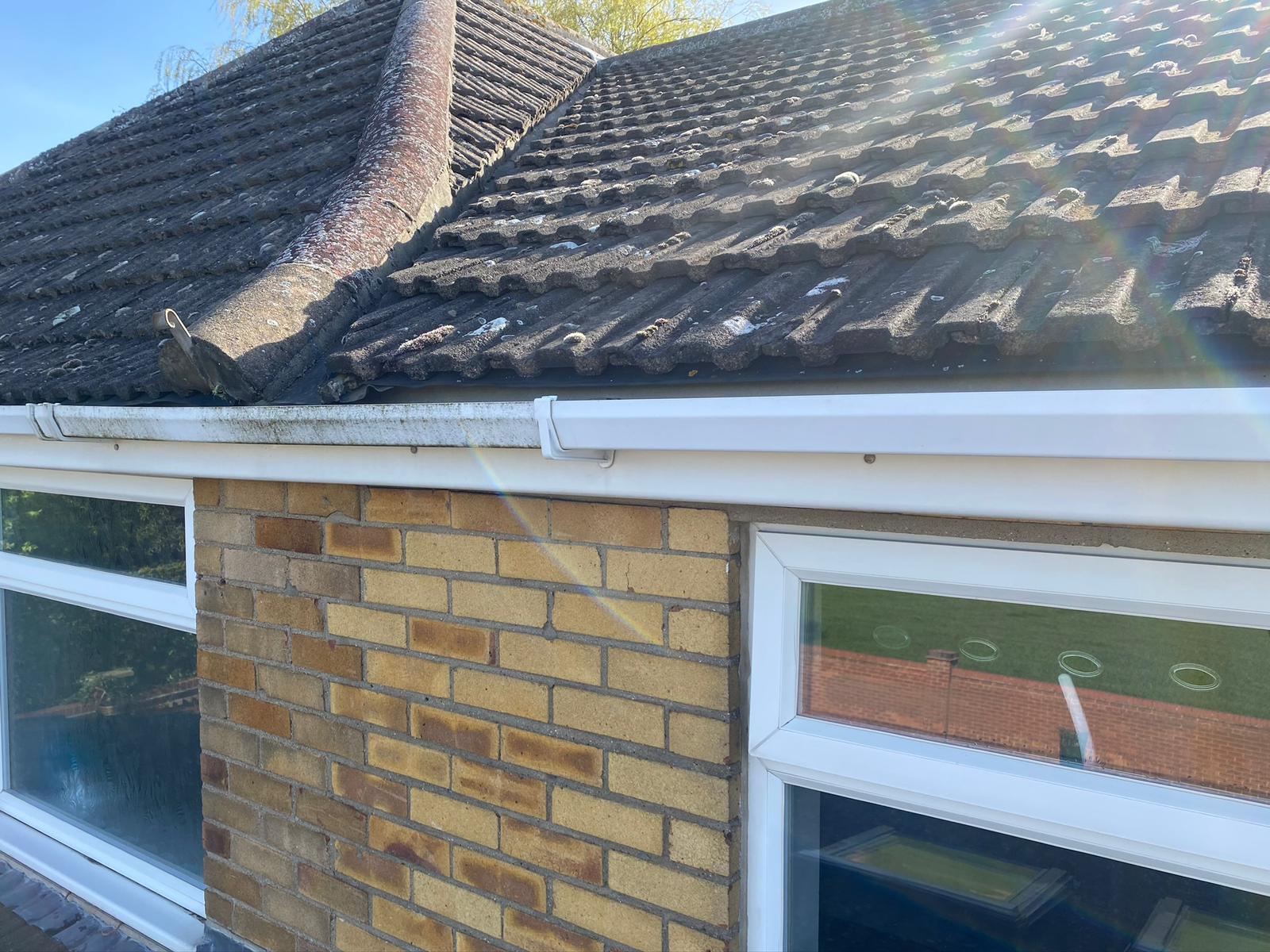 Picture showing Gutters before a clean from Boltons Window Cleaning